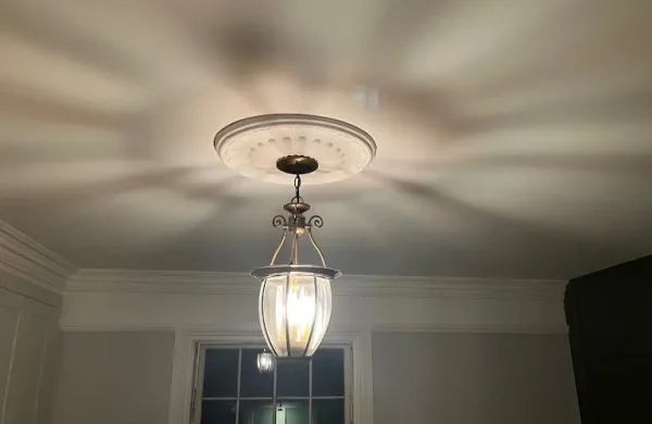 Antique Light Fitting Installed