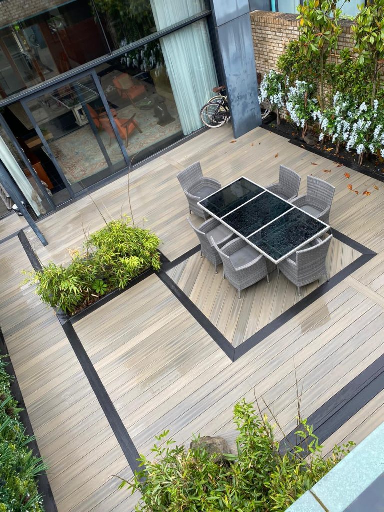 Large outside decking above view