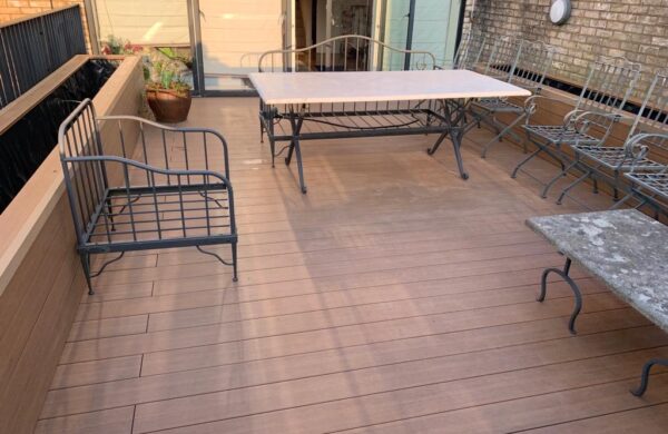 Large decked area on first floor patio