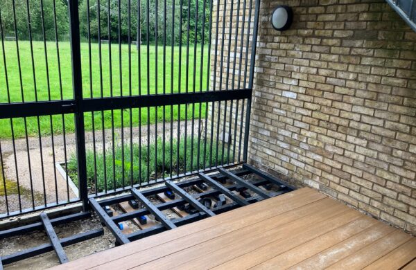 Composite joist framework for Envirobuild decking