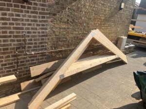Roof trusses delivered from Crenden 